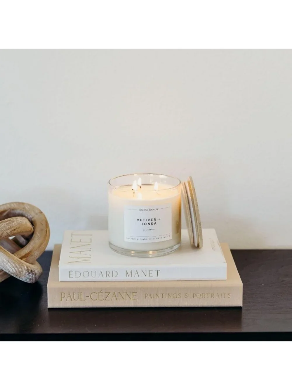 Vetiver & Tonka 3-Wick Luxury Scented Candle | Long Lasting 43 Hour Burn